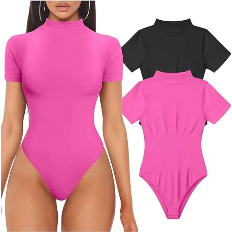 Short-Sleeve Turtleneck Bodysuit