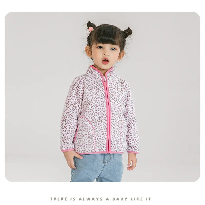 Toddler Girls’ Printed Fleece Zip-Up Jacket