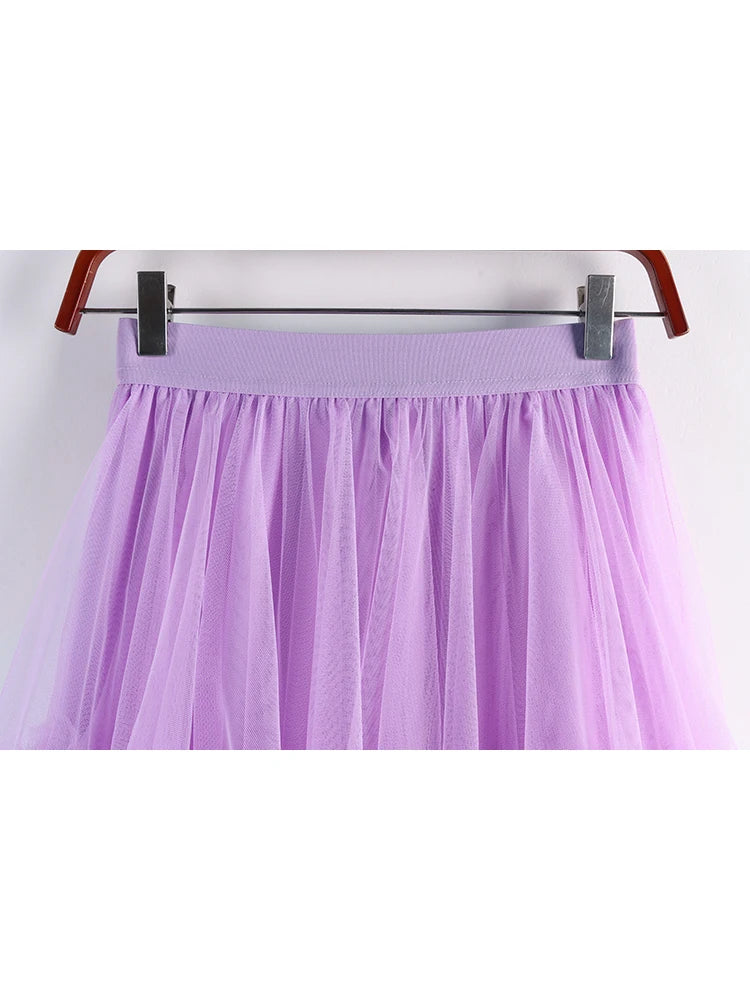 Women's Layered Tulle Maxi Skirt